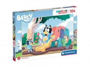 Bluey kutya csúszdázik 104 db-os Supercolor puzzle - Clementoni