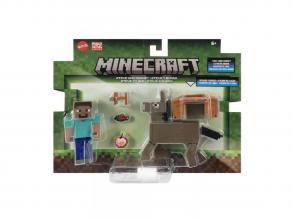 Minecraft: Steve és Szamár figura szett - Mattel
