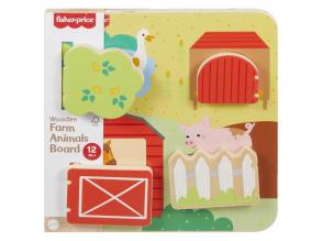Fisher-Price: Wood fa kukucsfarm készségfejlesztő játék - Mattel