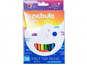 Nebulo: Vízbázisú színes filctoll készlet 12db-os