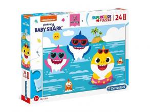 Baby Shark Supercolor Maxi puzzle 24db-os - Clementoni