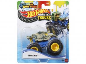 Hot Wheels Monster Trucks: Invader színváltós autó 1/64 - Mattel