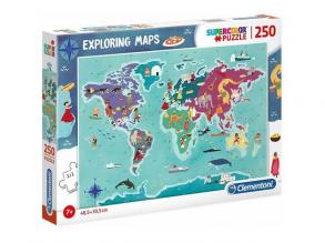Felfedező térkép 250 db-os puzzle - Clementoni