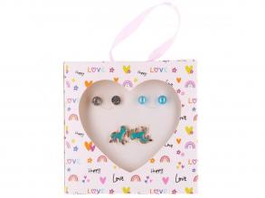 Happy Love fülbevaló szett Blue Horse 3 darabos