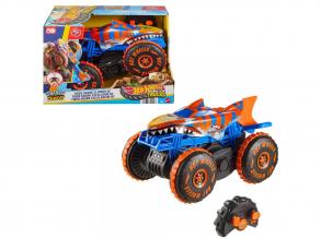 Hot Wheels Monster Trucks: Mega Tiger Shark RC távirányítós autó - Mattel