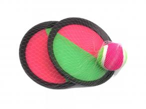 Catch ball ügyességi játék zöld-rózsaszín színekben