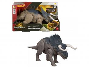 Jurassic World: Újjászületés Wild Roar Nasutoceratops támadó dinoszaurusz figura - Mattel