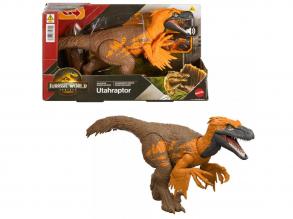 Jurassic World: Újjászületés Wild Roar Utahraptor támadó dinoszaurusz figura - Mattel