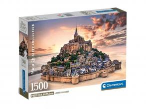 Mont Saint-Michel a naplementében 1500 db-os HQC kompakt puzzle - Clementoni