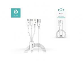 Devia ST329975 SMART 3in1 micro USB/Type-C/Lightning 1,2m töltőkábel