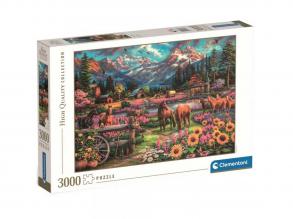 HQC Szabadon vágtatva lovas 3000 db-os puzzle - Clementoni