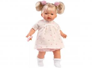 Llorens: Roberta 33cm-es síró baba cumival virágos ruhában