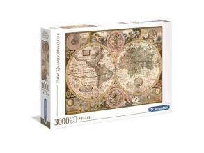 Antik világtérkép HQC 3000 db-os puzzle - Clementoni