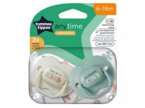 Tommee Tippee: AnyTime 2 db-os fogszabályzós cumi szett (6-18 hó)