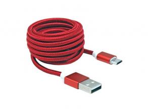 Sbox USB AM-MICRO-15R 1,5m piros Micro USB kábel