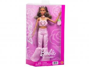 Barbie: Trendi barátnők baba rózsamintás ruhaszettben - Mattel