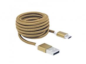 Sbox USB AM-MICRO-15G 1,5m arany Micro USB kábel