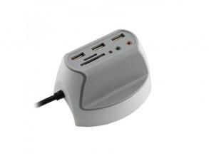 Sbox DH-1 3xUSB2.0 + 2x3,5mm + SD olvasó asztali elosztó