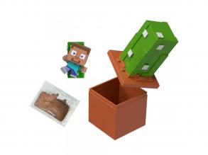 Minecraft Reveal minifigura tárolóban - Kaktusz - Mattel