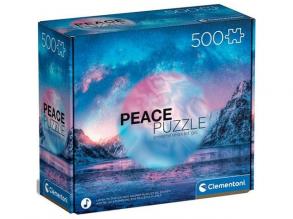 Peace Puzzle: Világoskék 500db-os puzzle - Clementoni