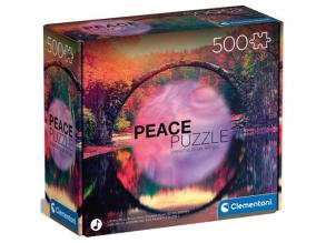 Peace Puzzle: Tudatos elmélkedés 500db-os puzzle - Clementoni