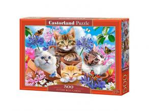 Cicák virágokkal 500db-os puzzle - Castorland
