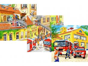 Puzzle 3x49 db - Tűzoltók