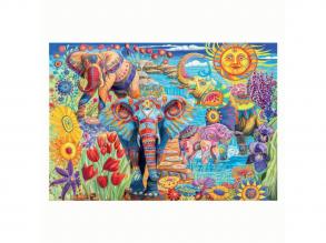 Clementoni Puzzle Artwork: Elefántkarnevál, 500 darabos