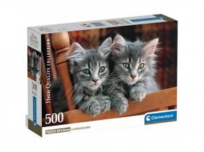 Szürke cicák 500 db-os HQC kompakt puzzle - Clementoni