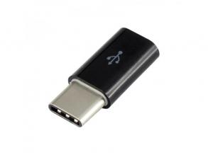 Sbox AD.USB-C B/R USB 2.0 anya - Type-C apa fekete adapter