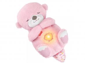 Fisher-Price: Rózsaszín szunyókáló vidra funkciókkal - Mattel