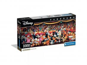 Disney  Mickey és barátai zenekarban 1000 db-os panoráma puzzle poszetrrel - Clementoni