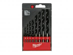 Milwaukee Fafúró készlet 8 darab műanyag dobozban O3, 4, 5, 6, 7, 8, 9, 10 mm