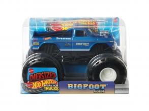 Hot Wheels: Monster Trucks Oversized Bigfoot 4x4x4 kék monster autó 1/24 - Mattel