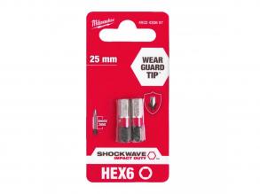 Milwaukee Shockwave bit Hex6 25mm-2db
