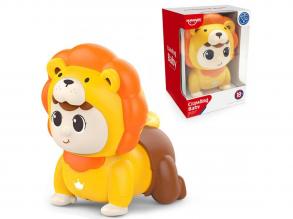 Happy World: Kúszó-Mászó Baba oroszlán jelmezben 13x17cm