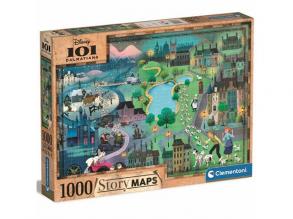 Disney: 101 kiskutya térkép puzzle 1000db-os - Clementoni