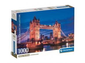 Tower Bridge éjjel HQC 1000db-os puzzle poszterrel - Clementoni