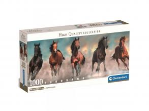 Vágtató lovak 1000 db-os HQC panoráma puzzle 98x33cm - Clementoni