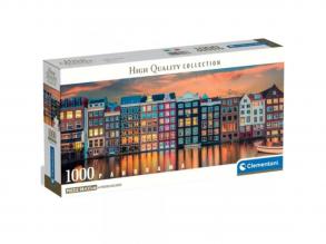 Fényes Amszterdam HQC panoráma 1000 db-os puzzle - Clementoni