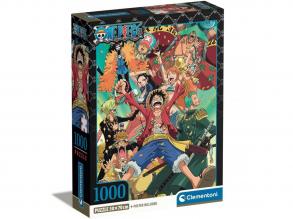 One Piece anime 1000 db-os compact puzzle 50x70cm - Clementoni