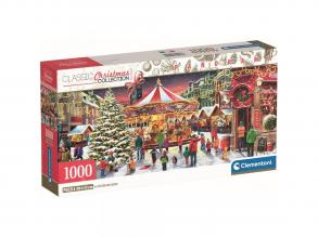 Karácsonyi falu 1000db-os panoráma puzzle - Clementoni