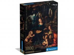 Museum Collection: Leonardo da Vinci - A sziklák szűze 1000 db-os puzzle poszterrel - Clementoni