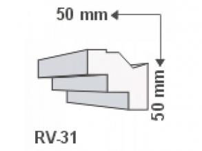 RV-31 , Rejtett világítás díszléc , oldalfal , 1.25 m/db