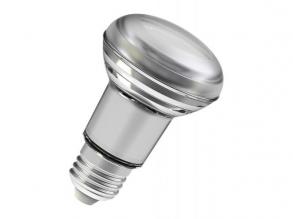 LEDVANCE , LED R63 P , LED égő , E27 , 4.8 W , 2700 K , Meleg fehér , IP20 , Átlátszó