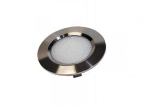 LED panel , 12V DC , 6W , 320 lumen , természetes fehér , fényes króm , EPISTAR chip , 5 év garancia