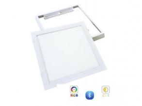 RGB-CCT LED panel , 24W , falon kívüli , négyzet , dimmelhető , LEDISSIMO