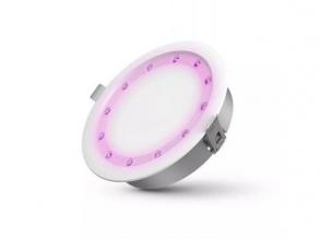 LED panel , UV-C fertőtlenítéssel , 18W , süllyesztett , kerek , hideg fehér , 59S , SunClean , 184 mm