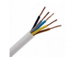 Fehér vezeték , erősáramú kábel , szigetelt , 0.75 mm , 5 eres