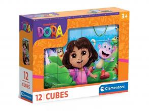 Dóra a felfedező 12 db-os mesekocka - Clementoni